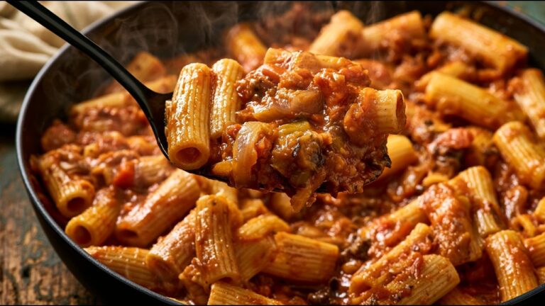 Letnie bolognese z tylko 1 bakłażanem! Nikt nie uwierzy, że nie ma mięsa! Najlepszy makaron bez mięsa!
